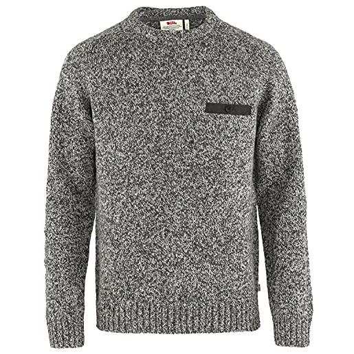 Fjällräven lada round-neck sweater m, maglia lunga uomo, grey