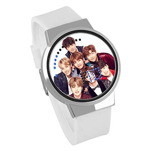 Haonb orologio uomo, orologio led touch screen bts orologio elettronico impermeabile luminoso periferico regalo personalità creativa c
