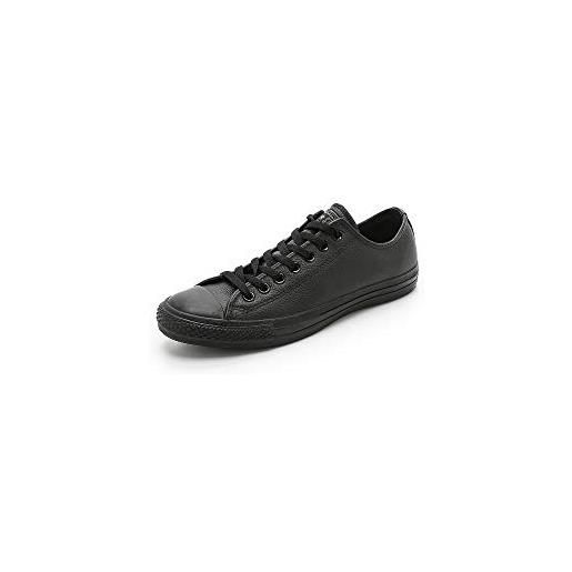 Converse chuck taylor ct as ox leather, scarpe da fitness unisex-adulto, nero (black mono 001), 48 eu