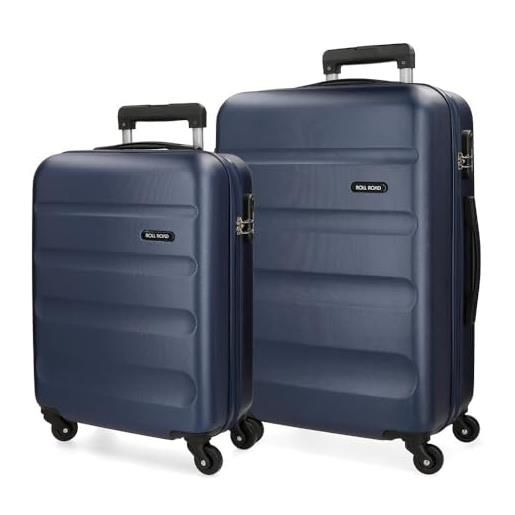 ROLL ROAD set valigie rigide 55-65cm roll road flex blu