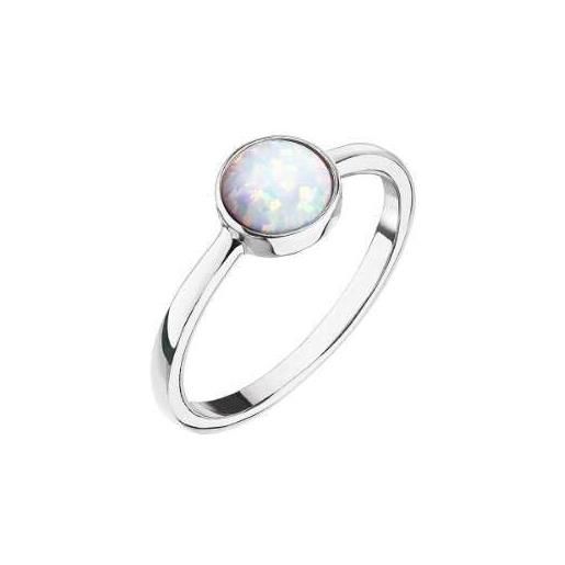 Evolution Group anello silver ring with white opal 15001.1 white - circuit: 52 mm seg0604-52 marca, estándar, metallo non prezioso, nessuna pietra preziosa