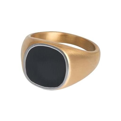 iXXXi men anello con sigillo uomo rover oro mat | dimensione 20, acciaio inossidabile, nessuna pietra preziosa