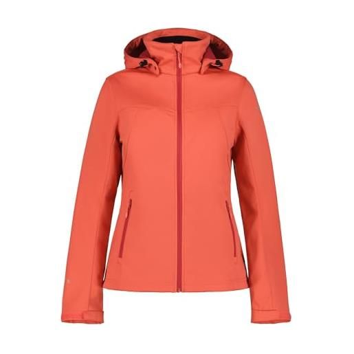 Icepeak giacca softshell boise | giacca da donna leggera impermeabile, corallo, 50