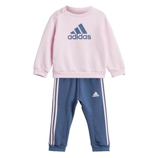 adidas badge of sport set jogger per giovani/bambini, clear pink/preloved ink, 18-24 months unisex baby