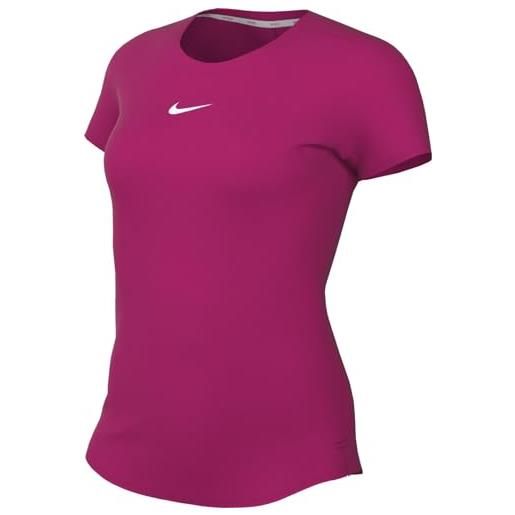 Nike w nk one df ss slim top maglia manica corta, fireberry/white, s donna