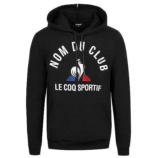 Le Coq Sportif fanwear hoody felpa, nero, l uomo
