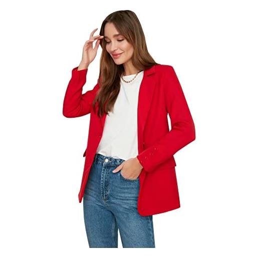 Trendyol rossi giacca blazer con bottone, colore: rosso, 42 donna