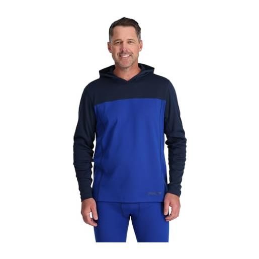 Spyder felpa con cappuccio charger maglietta da escursionismo, blu elettrico, l uomo