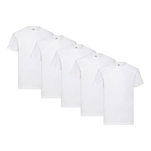 T-SHIRT UOMO FRUIT OF THE LOOM TUTTI I COLORI FR61082 MANICA CORTA 100%COTONE