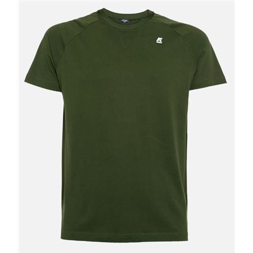 K-way edwing green cypress t-shirt m/m verde uomo