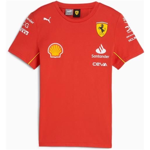 PUMA t-shirt scuderia ferrari team da ragazzo, rosso/altro