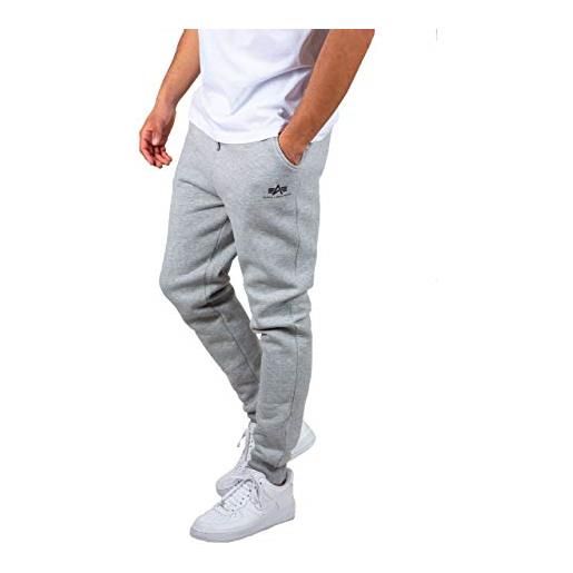 Alpha industries basic sl pantaloni da jogging per uomo, grey heather