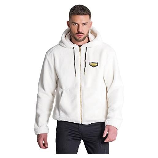 Gianni Kavanagh white signature sherpa jacket giacca, m uomini