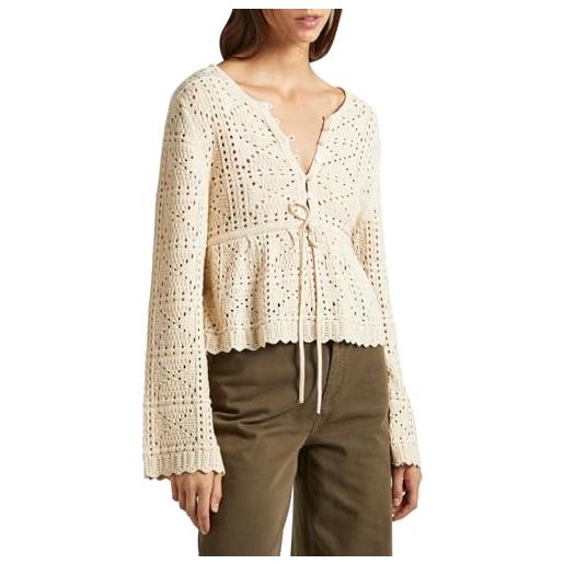 Pepe Jeans gaelle, maglione donna, beige (antique lace beige), s