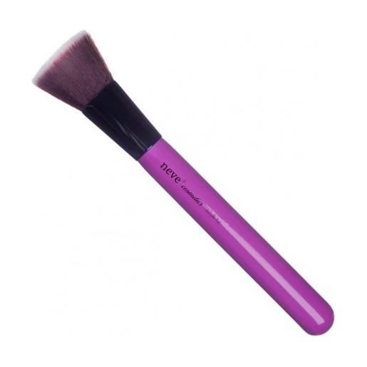 neve cosmetics pennelli viso - pennello fondotinta - purple flat