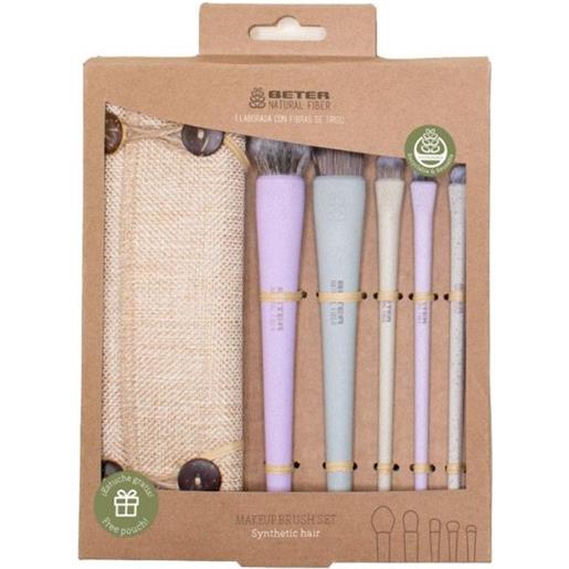 beter - spazzole e accessori pennelli e accessori - set di pennelli per make-up in fibra di grano