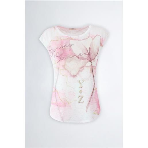 YES-ZEE t-shirt rosa donna YES-ZEE smanicata t235-y302