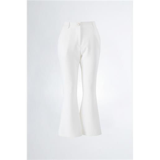 YES-ZEE pantalone a zampa bianco donna YES-ZEE p323