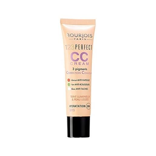Bourjois - cc cream 1,2,3 perfect - crema viso colorata correttiva e idratante oil-free, spf 15 - 33 beige rose - 30 ml