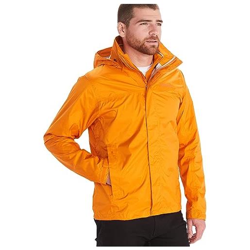 Marmot uomo pre. Cip eco jacket, giacca antipioggia impermeabile, antivento per bicicletta, windbreaker traspirante da escursione e trekking, orange pepper, s