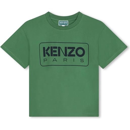 Kenzo Kids t-shirt in cotone verde