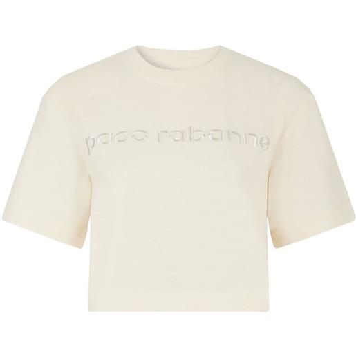 Rabanne t-shirt con ricamo - toni neutri
