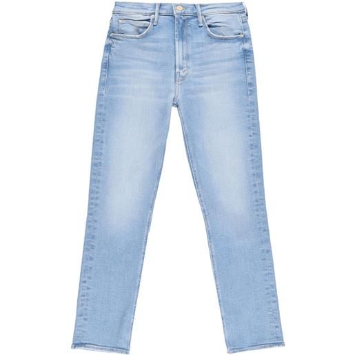 MOTHER jeans slim dazzler a vita media - blu