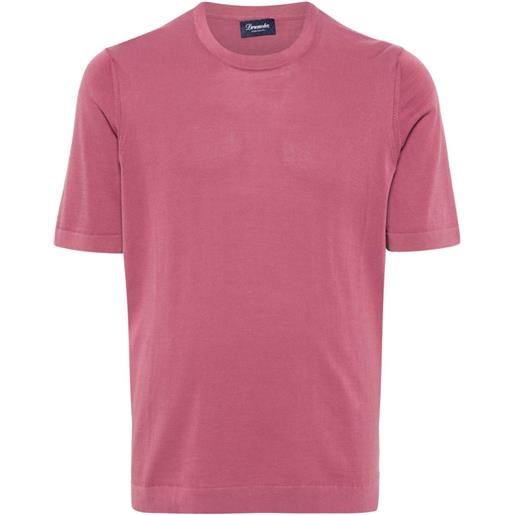 Drumohr t-shirt a coste - rosa