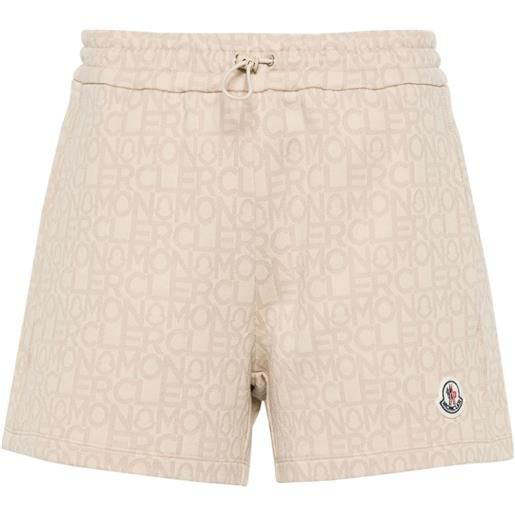 Moncler shorts con effetto jacquard - toni neutri