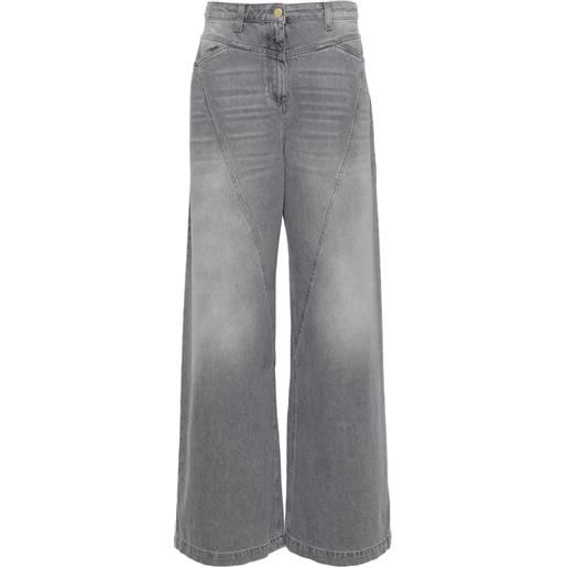 Elisabetta Franchi jeans a gamba ampia - grigio