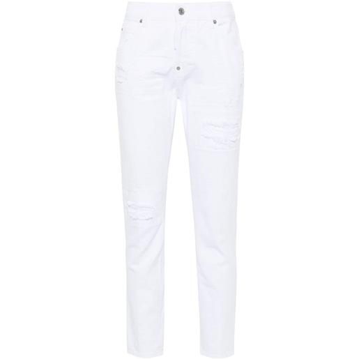 Dsquared2 jeans cool girl slim a vita bassa - bianco