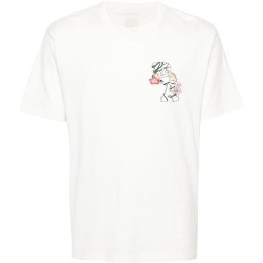 Emporio Armani t-shirt con stampa - toni neutri