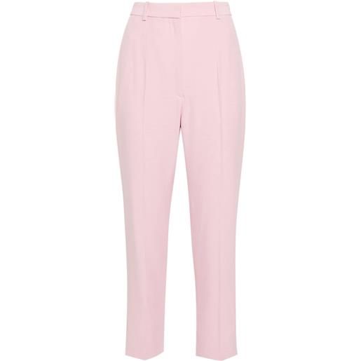 Alexander McQueen pantaloni crop sartoriali - rosa