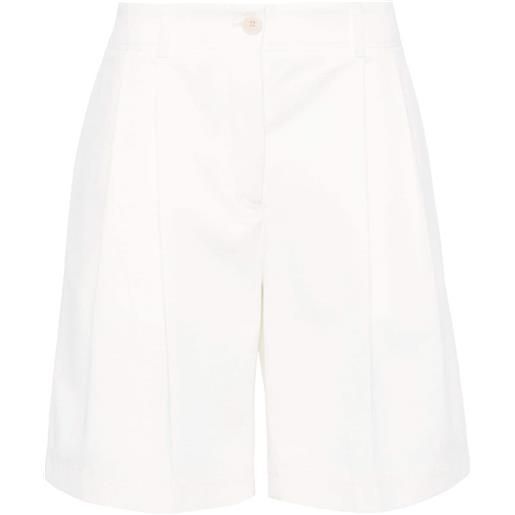 TOTEME shorts con pieghe - bianco