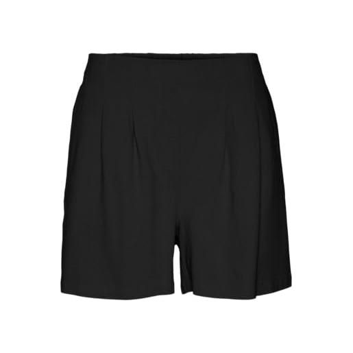 Vero moda vmjesmilo hw wvn ga noos pantaloncini, nero, m donna