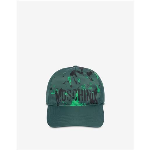 Moschino cappello in nylon painted effect