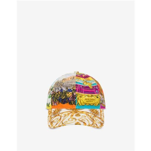 Moschino cappello con visiera scarf print