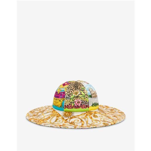 Moschino cappello in canvas scarf print