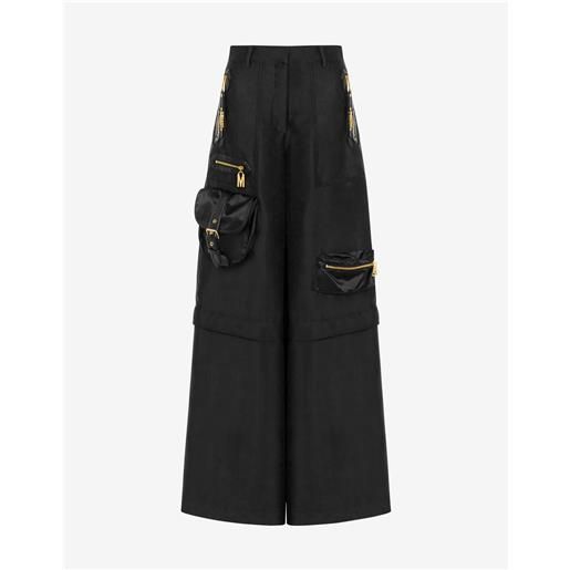 Moschino pantalone oversize in raso nylon bags