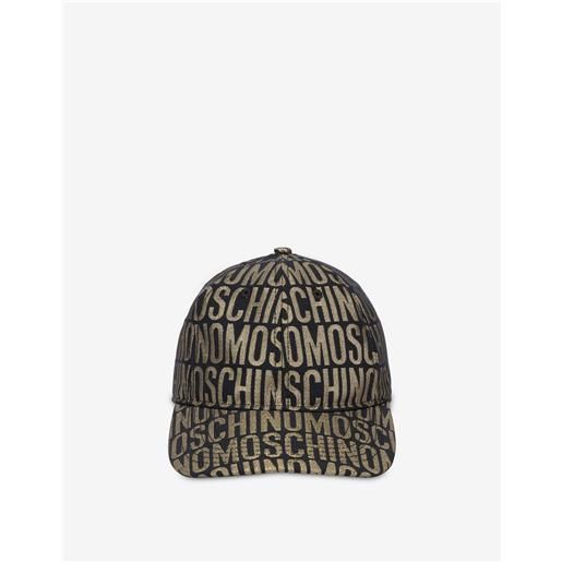 Moschino cappello in nylon allover logo