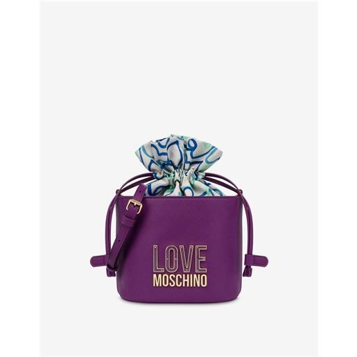 Love Moschino borsa a secchiello jelly logo
