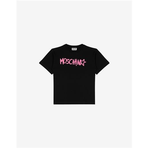 Moschino maxi t-shirt in jersey graffiti logo