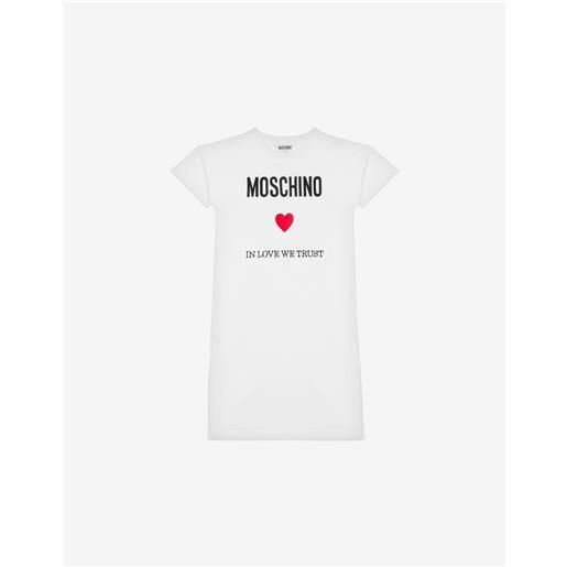 Moschino abito in jersey in love we trust