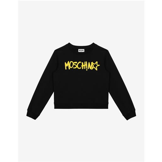 Moschino felpa in cotone graffiti logo