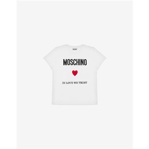 Moschino t-shirt in jersey in love we trust