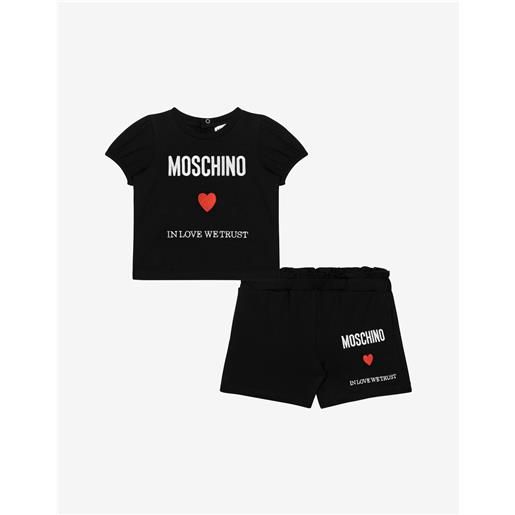 Moschino completo t-shirt e short in love we trust
