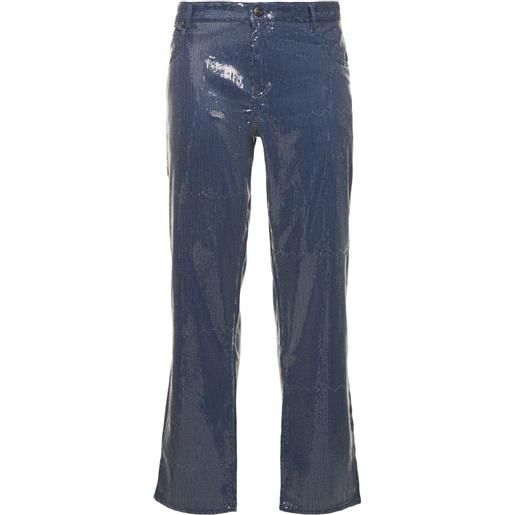 CHARLES JEFFREY LOVERBOY jeans art in denim di cotone e viscosa