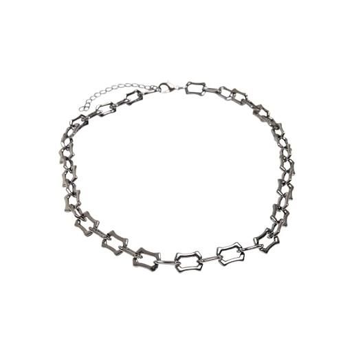 Urban Classics chunky chain necklace, collana, unisex - adulto, argento (antiquesilver), taglia unica