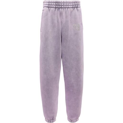 Alexander Wang pantaloni sportivi con applicazione - viola