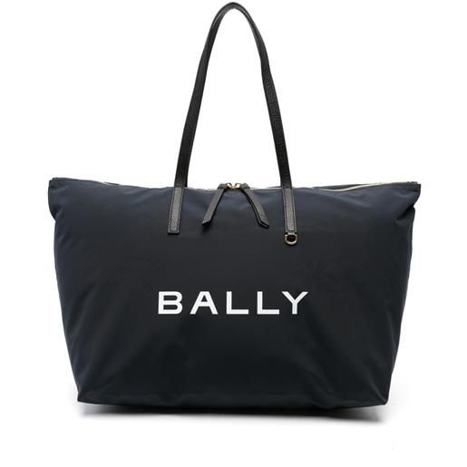 Bally borsa tote foldable con stampa - blu